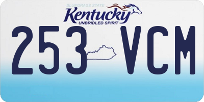 KY license plate 253VCM