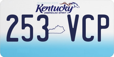 KY license plate 253VCP