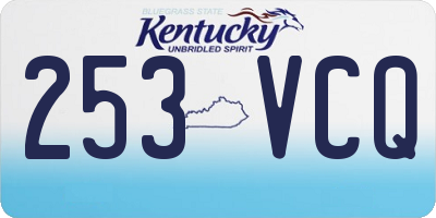 KY license plate 253VCQ
