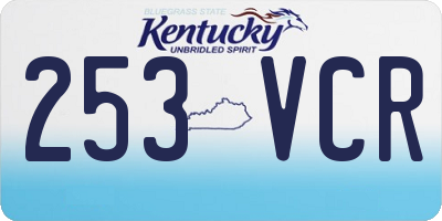 KY license plate 253VCR