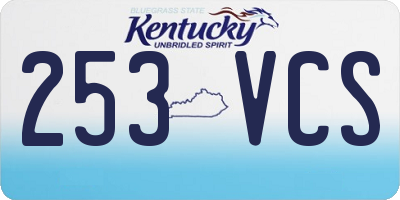 KY license plate 253VCS