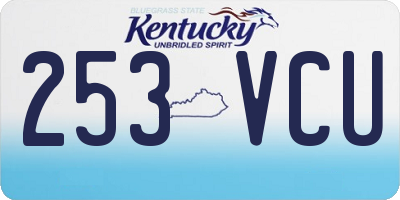 KY license plate 253VCU
