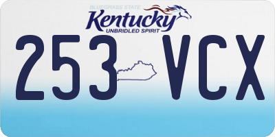 KY license plate 253VCX