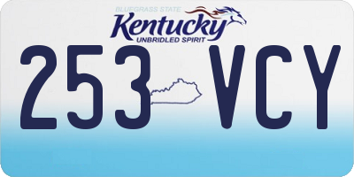 KY license plate 253VCY