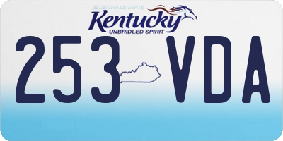 KY license plate 253VDA