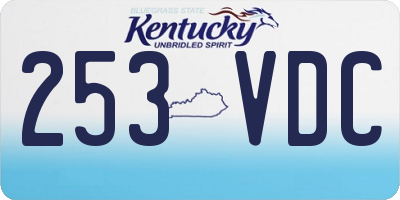 KY license plate 253VDC