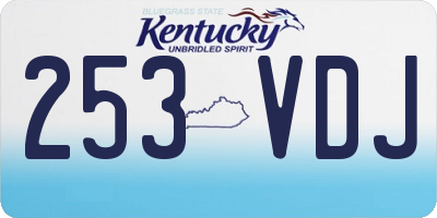 KY license plate 253VDJ