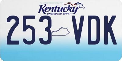 KY license plate 253VDK