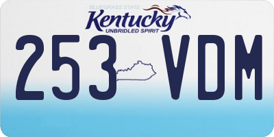 KY license plate 253VDM