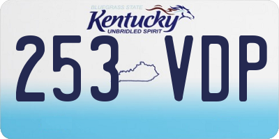 KY license plate 253VDP
