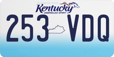 KY license plate 253VDQ