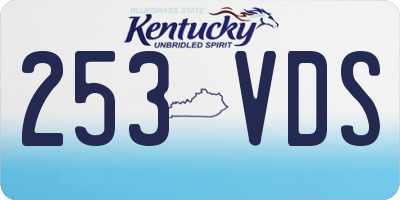 KY license plate 253VDS