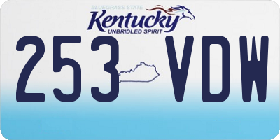 KY license plate 253VDW