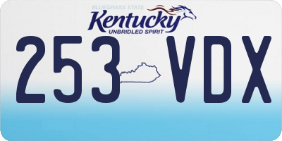 KY license plate 253VDX