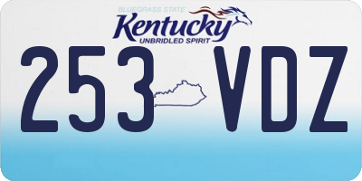 KY license plate 253VDZ