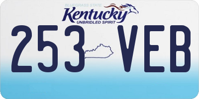 KY license plate 253VEB