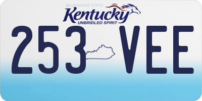 KY license plate 253VEE