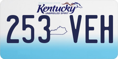 KY license plate 253VEH