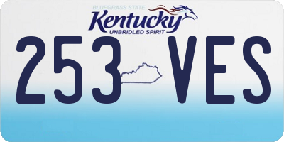 KY license plate 253VES