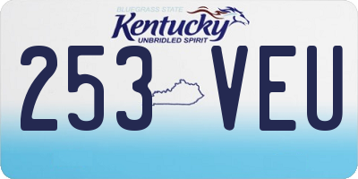 KY license plate 253VEU