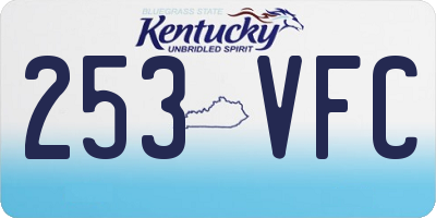 KY license plate 253VFC