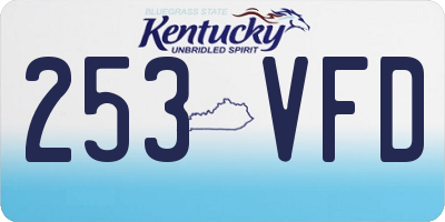 KY license plate 253VFD