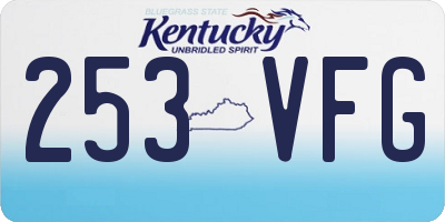 KY license plate 253VFG