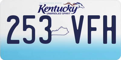 KY license plate 253VFH