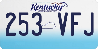 KY license plate 253VFJ