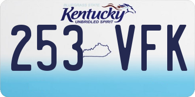 KY license plate 253VFK