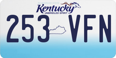 KY license plate 253VFN