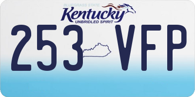 KY license plate 253VFP