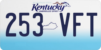 KY license plate 253VFT