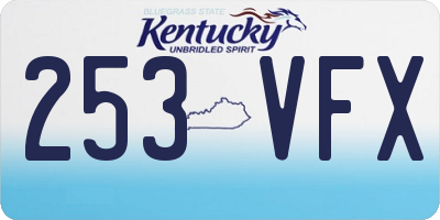 KY license plate 253VFX