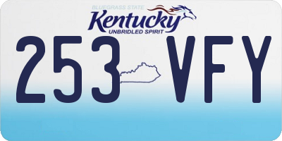 KY license plate 253VFY