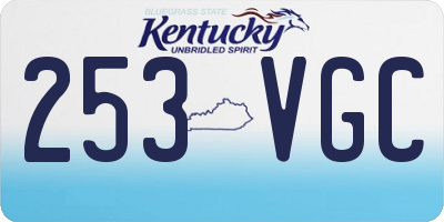 KY license plate 253VGC