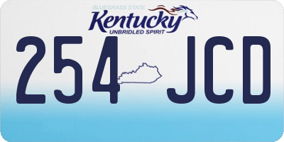KY license plate 254JCD