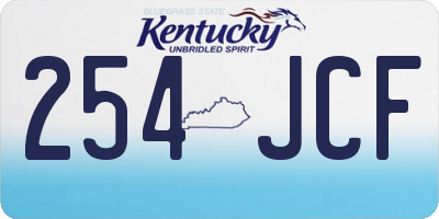 KY license plate 254JCF