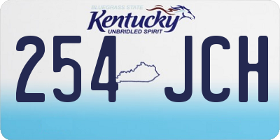 KY license plate 254JCH