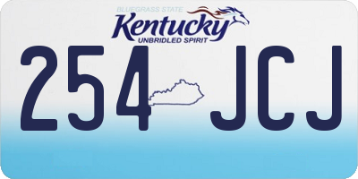 KY license plate 254JCJ