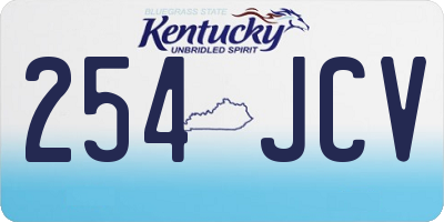 KY license plate 254JCV