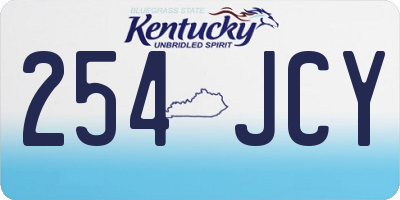 KY license plate 254JCY
