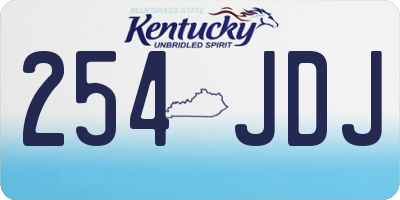 KY license plate 254JDJ