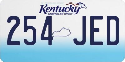 KY license plate 254JED