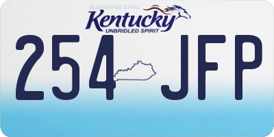 KY license plate 254JFP