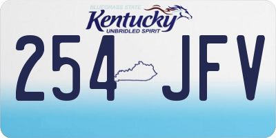 KY license plate 254JFV
