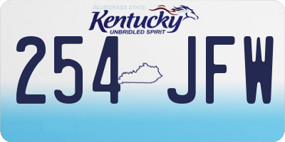 KY license plate 254JFW