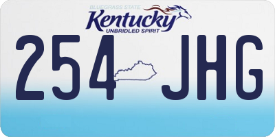 KY license plate 254JHG