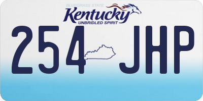 KY license plate 254JHP