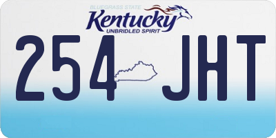 KY license plate 254JHT